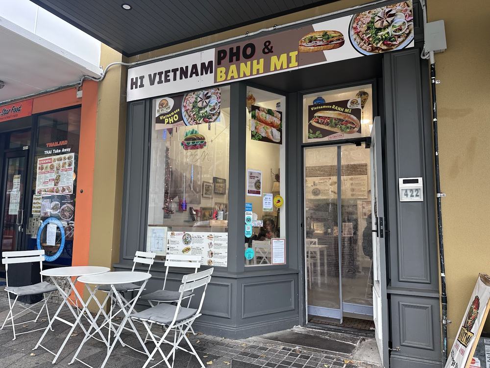 Hi Vietnam shopfront at 422 George Street, Dunedin