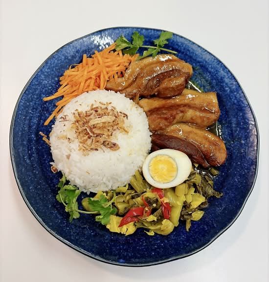 Braised Pork Belly & Egg Rice (Cơm thịt kho trứng)